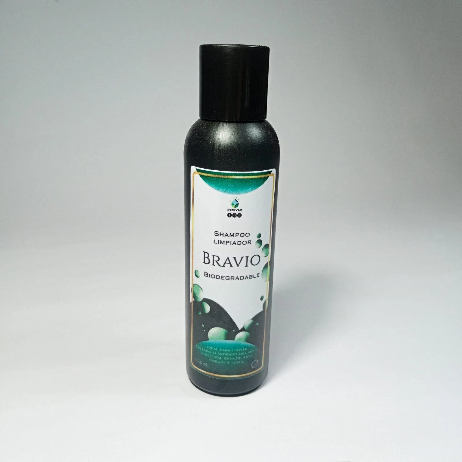 Bravio, shampoo limpiador biodegradable para cuero de Revivax