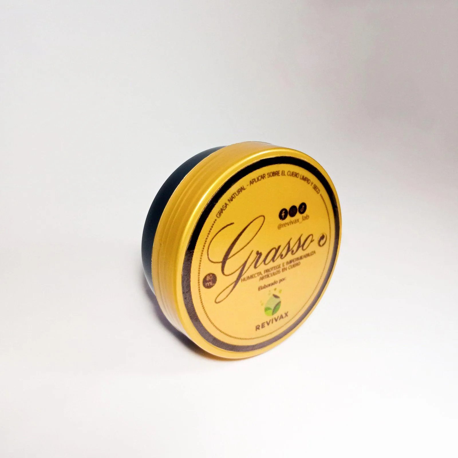 Grasso, grasa crema ecológica para cuero de Revivax